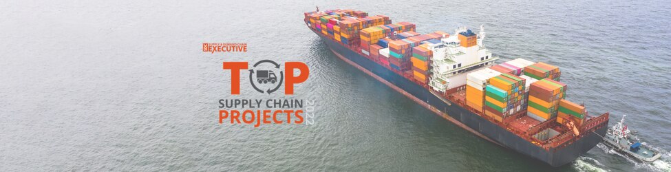 SDCE Award logo with shipping containers