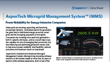 AspenTech Microgrid Management System MMS | Enhance Power Reliability, Reduce Emissions