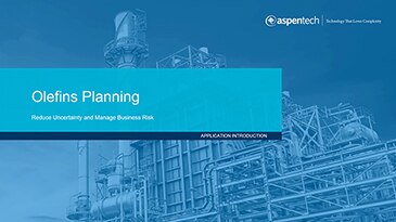 Olefins Planning – Application Awareness – Optimization, Feedstock Evaluation, Steam Cracking